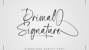 Primal Signature Font › Fontesk