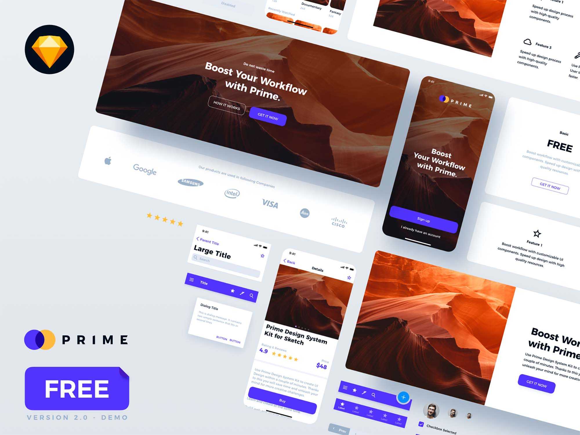 Prime Design System Kit (Sketch)