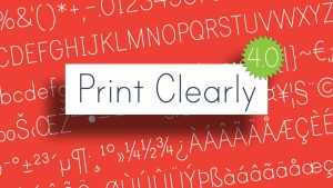 Print Clearly Font › Fontesk