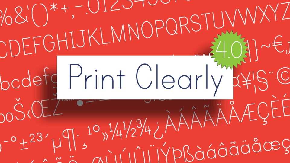 Print Clearly Font › Fontesk