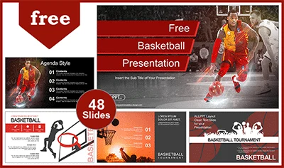 Professional Basketball Player Sports PowerPoint Templates