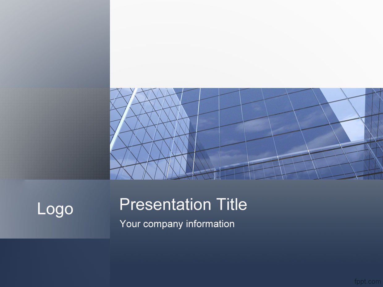 Professional Blue Corporate Office PowerPoint Template