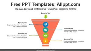 Progress Circles Funnel PowerPoint Diagram