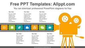 Projector Film PowerPoint Diagram