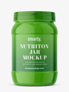 Protein jar mockup / glossy