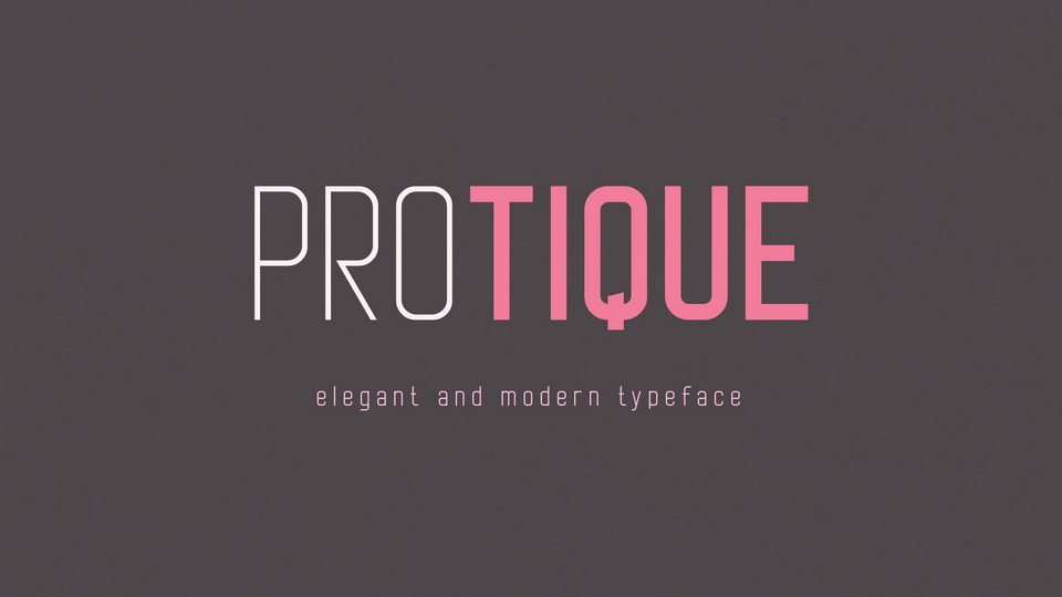 Protique Font Family › Fontesk