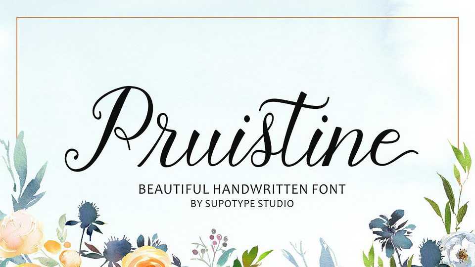 Pruistine Script Font › Fontesk