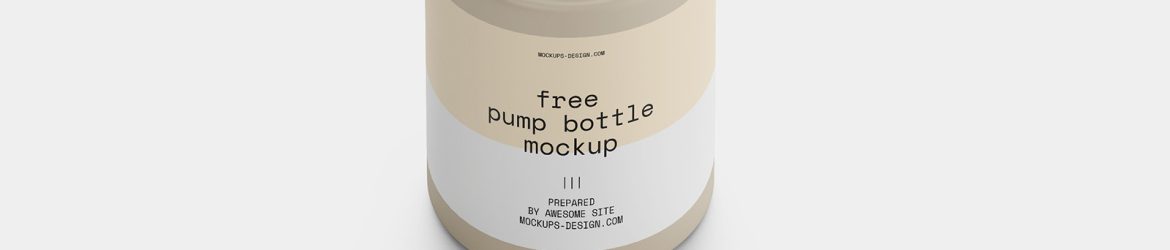 Pump bottle mockup