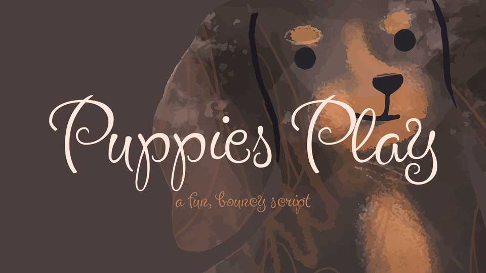 Puppies Play Script Font › Fontesk
