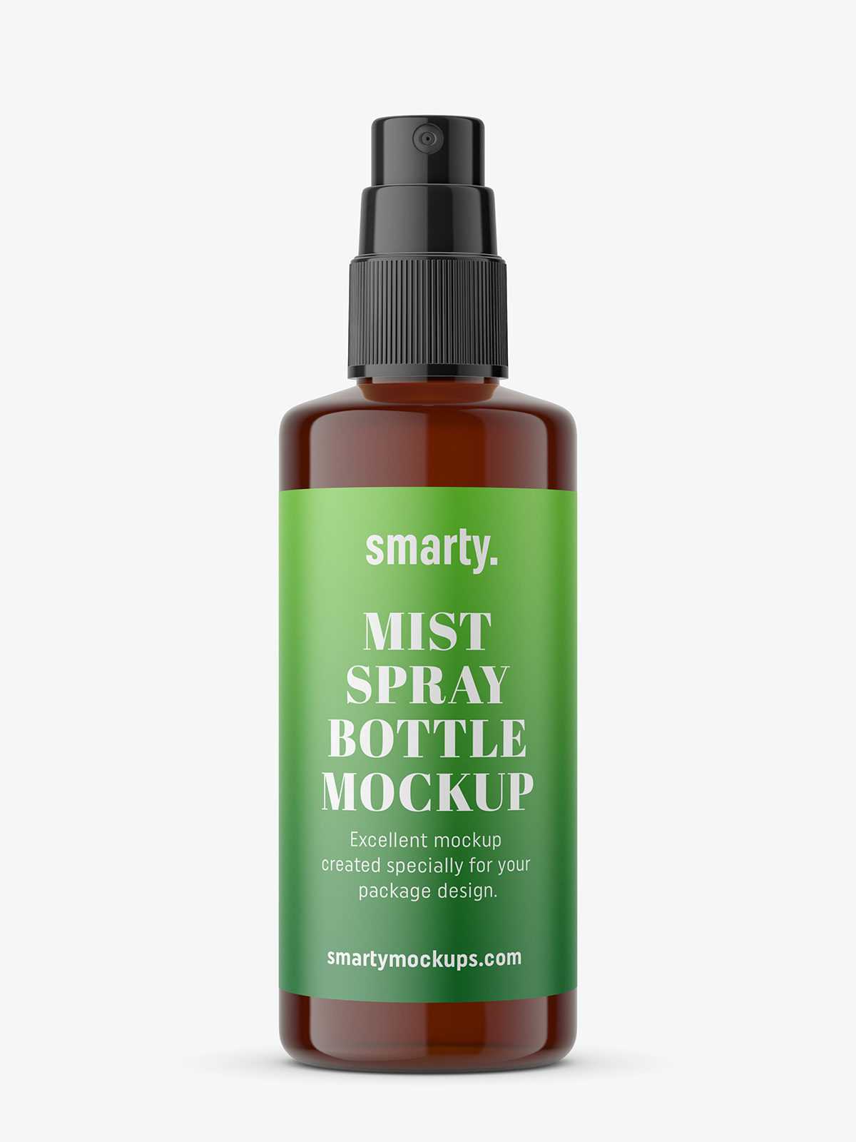 Push spray bottle mockup