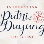 Putri Duyung Calligraphy Font - Fonte Grátis Putri Duyung Calligraphy Font