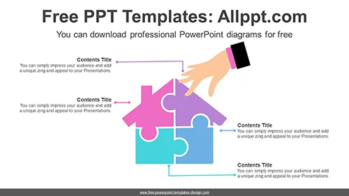 Puzzle House PowerPoint Diagram Template