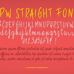 PW Straight Font