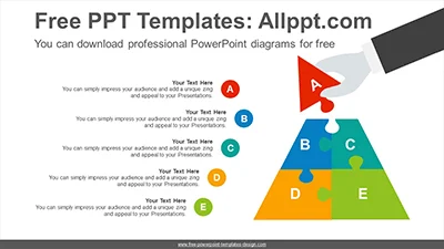 Pyramid puzzle PowerPoint Diagram Template