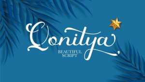 Qonitya Script Font › Fontesk