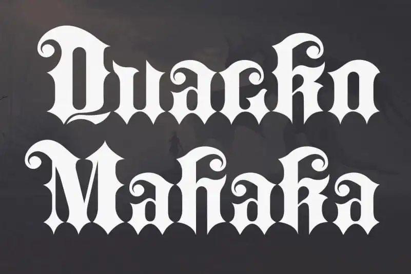Quacko Mahaka Blackletter Font