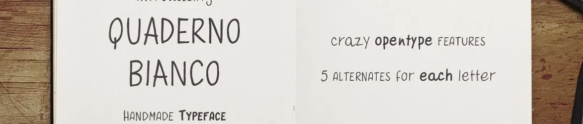 Quaderno Bianco Font Family