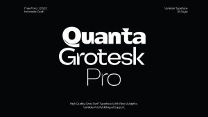 Quanta Grotesk Pro Font Family › Fontesk