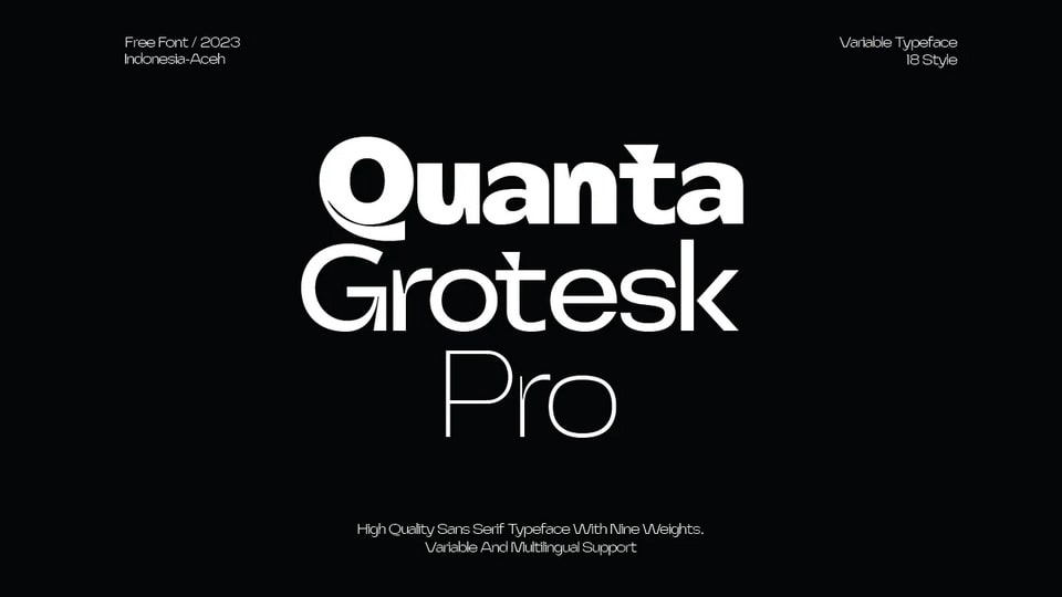 Quanta Grotesk Pro Font Family › Fontesk