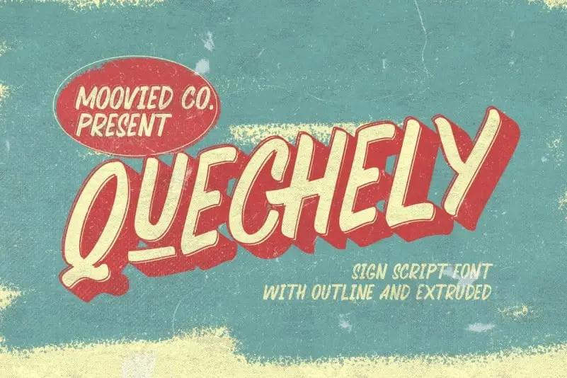 Quechely Sign Retro Font