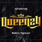 Queenzy Blackletter Font - Fonte Grátis Queenzy Blackletter Font