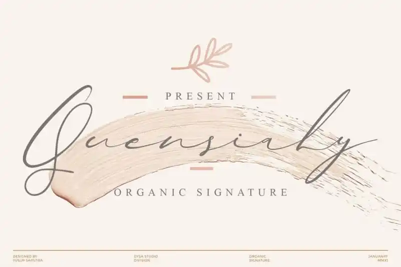Quensialy Script Font