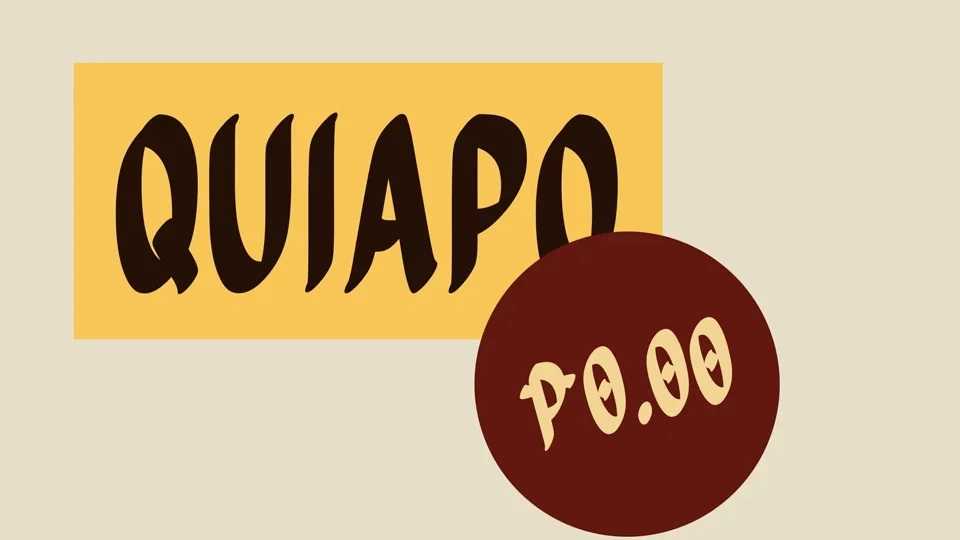 Quiapo Free Font › Fontesk