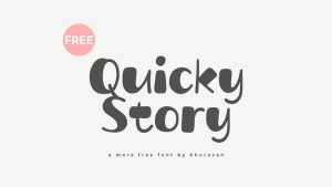 Quicky Story Font › Fontesk