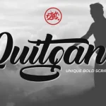 Quitgan Bold Script Font - Fonte Grátis Quitgan Bold Script Font