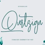 Qurtsign Signature Font