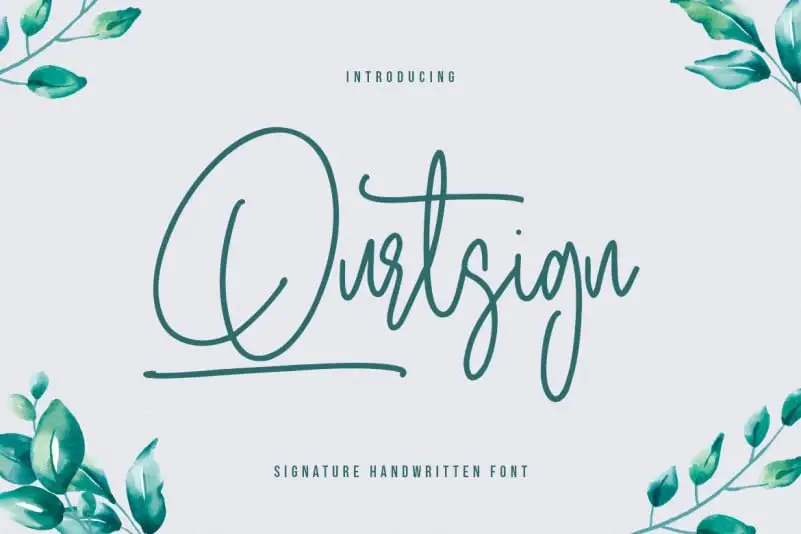 Qurtsign Signature Font