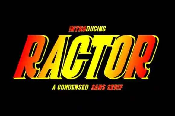 Ractor Display Font