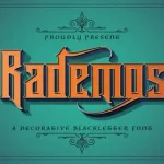 Rademos Blackletter Font - Fonte Grátis Rademos Blackletter Font