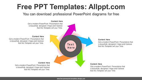 Radial Arrow PowerPoint Diagram Template