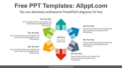 Radial arrows PowerPoint Diagram Template