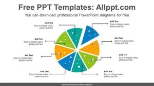 Radial Circle Pizza PowerPoint Diagram