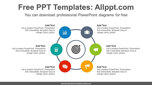 Radial circles PowerPoint Diagram Template