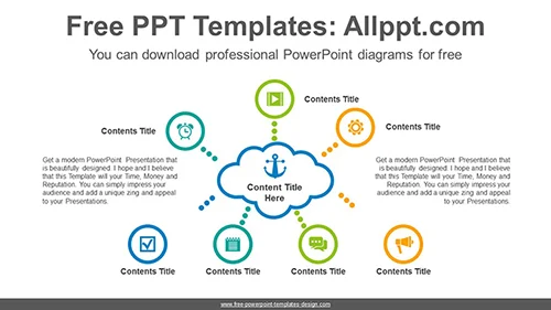 Radial cloud PowerPoint Diagram Template
