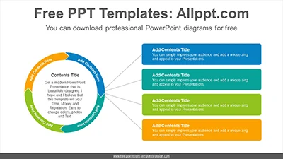Radial doughnut banner PowerPoint Diagram Template