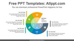 Radial doughnuts PowerPoint Diagram Template