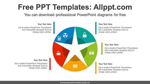 Radial Fan Collection PowerPoint Diagram