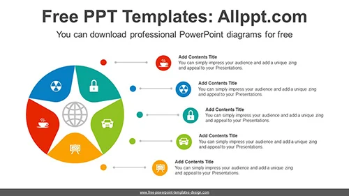 Radial Fan Shape PowerPoint Diagram