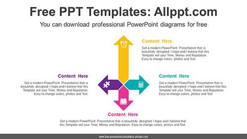 Radial Four Arrow PowerPoint Diagram