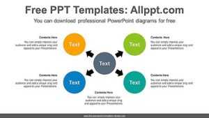 Radial Four Circles PowerPoint Diagram