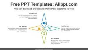 Radial Four Petals PowerPoint Diagram