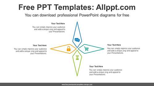 Radial Four Petals PowerPoint Diagram