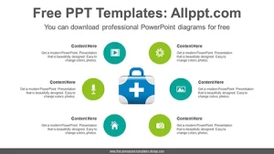 Radial medical box PowerPoint Diagram Template