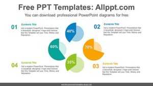 Radial Pie Charts PowerPoint Diagram