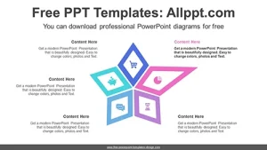 Radial Rhombuses PowerPoint Diagram