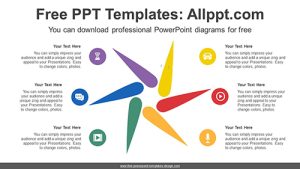 Radial Six Petals PowerPoint Diagram